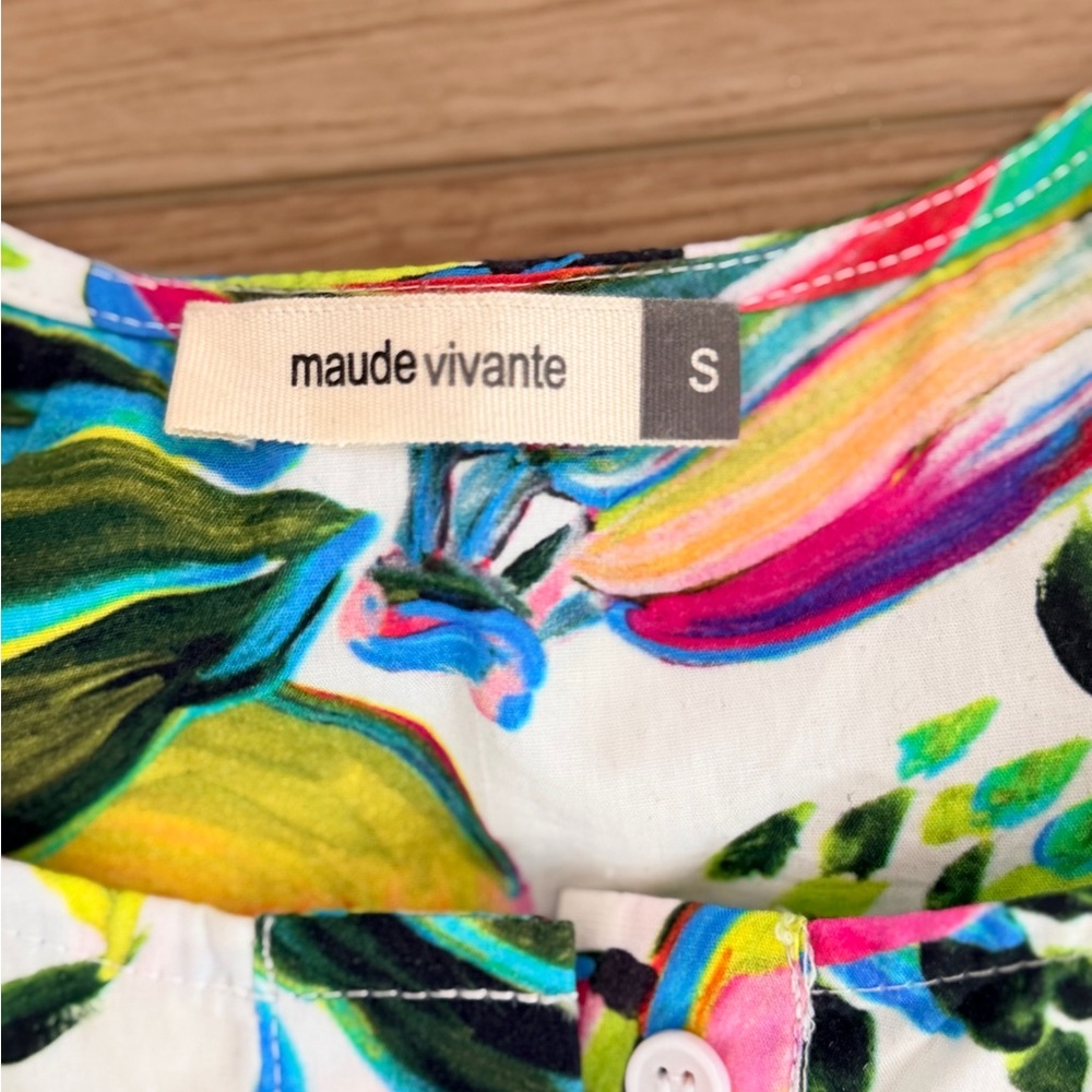 Colorful Floral Women's Dress - Picture 3 of 5